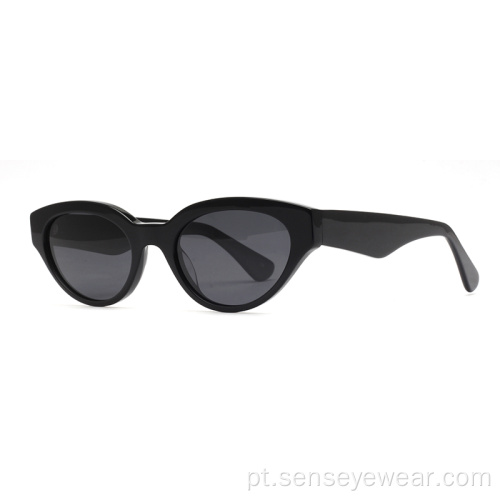 UV400 Moda Polarizada Mulheres Acetato de Gato Óculos de sol para os olhos